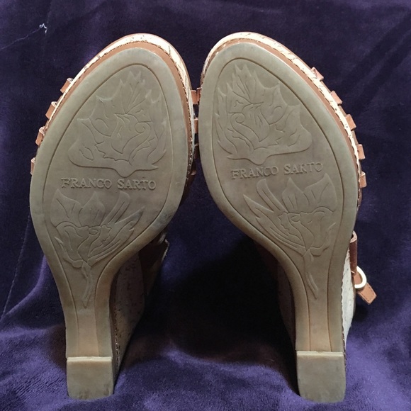 Franco Sarto Boho Cork Wedges - Picture 7 of 7